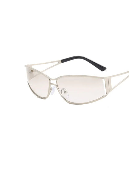 Gafas de Sol NEXORA™ Oversize para Mujer y Hombre | Diseño Y2K Steampunk | Lentes Degradadas con Efecto Espejo | Protección UV400