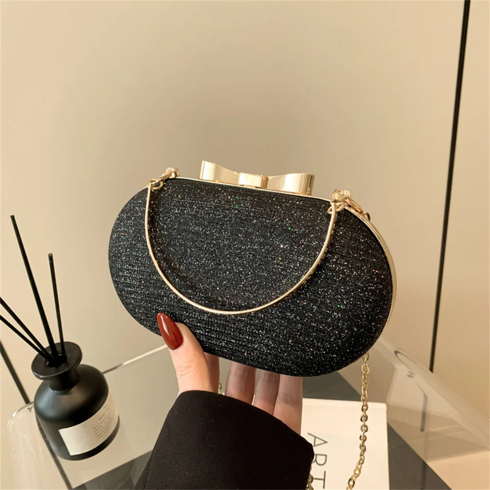 Bolso Aureline | Acabado Glitter con Asa Superior Elegante