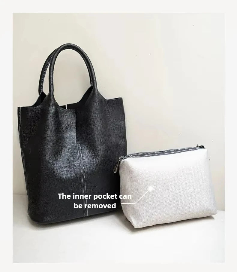 Bolso Miranda | Cuero vacuno suave con gran capacidad y diseño tipo bucket para el uso diario.