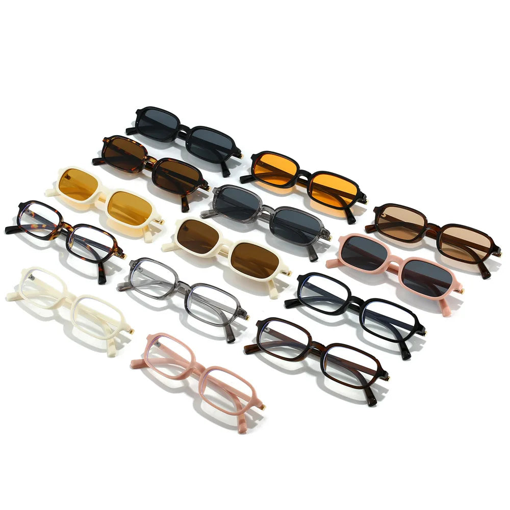 Avenor Edge | Gafas de Sol Rectangulares Vintage Unisex | Protección UV400 para Hombre y Mujer | Diseño Retro de Montura Pequeña y Estilo 2026