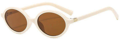Valenne Noir | Gafas de Sol Ovaladas Pequeñas Vintage Unisex | Protección UV400 para Hombre y Mujer | Diseño Fashion de Lujo con Estilo 2025