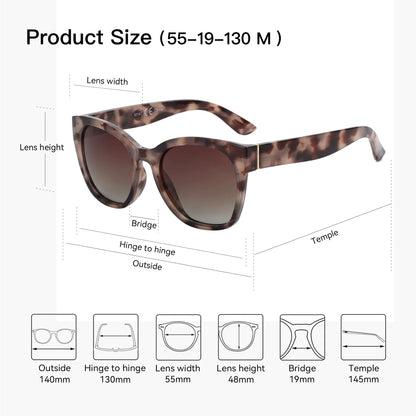 Gafas Aurora Cat Eye | Lentes Polarizados Oversize con Protección UV400 y Estilo Retro