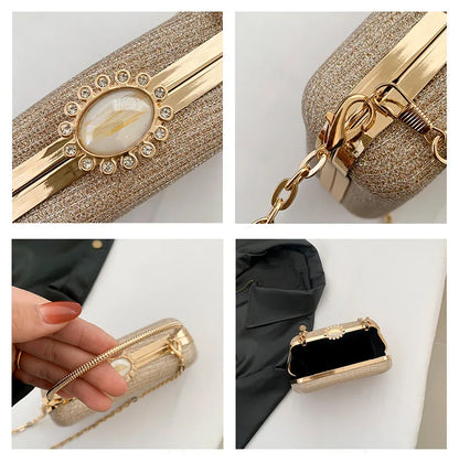 Bolso Seraphine | Acabado Glitter de Lujo con Cadena Elegante