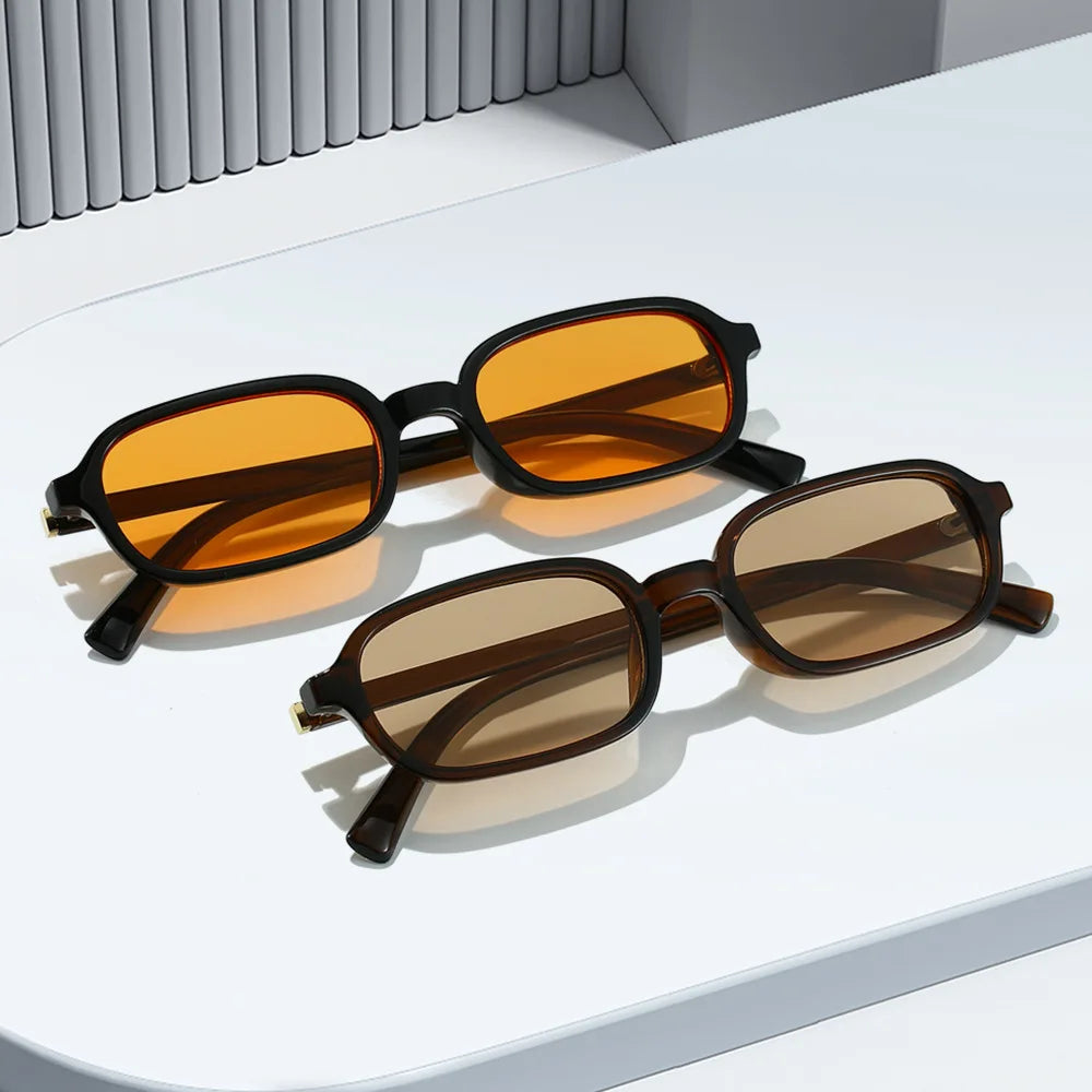 Avenor Edge | Gafas de Sol Rectangulares Vintage Unisex | Protección UV400 para Hombre y Mujer | Diseño Retro de Montura Pequeña y Estilo 2026