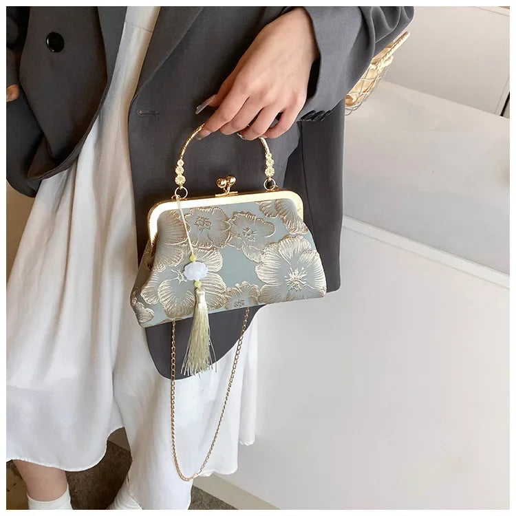 Bolso Seraphine | Acabado Glitter de Lujo con Cadena Elegante