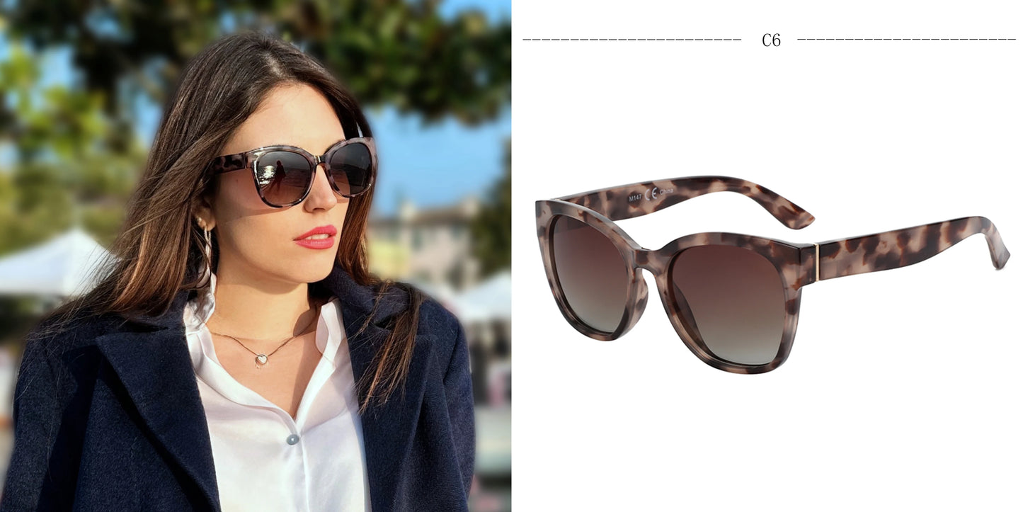 Gafas Aurora Cat Eye | Lentes Polarizados Oversize con Protección UV400 y Estilo Retro
