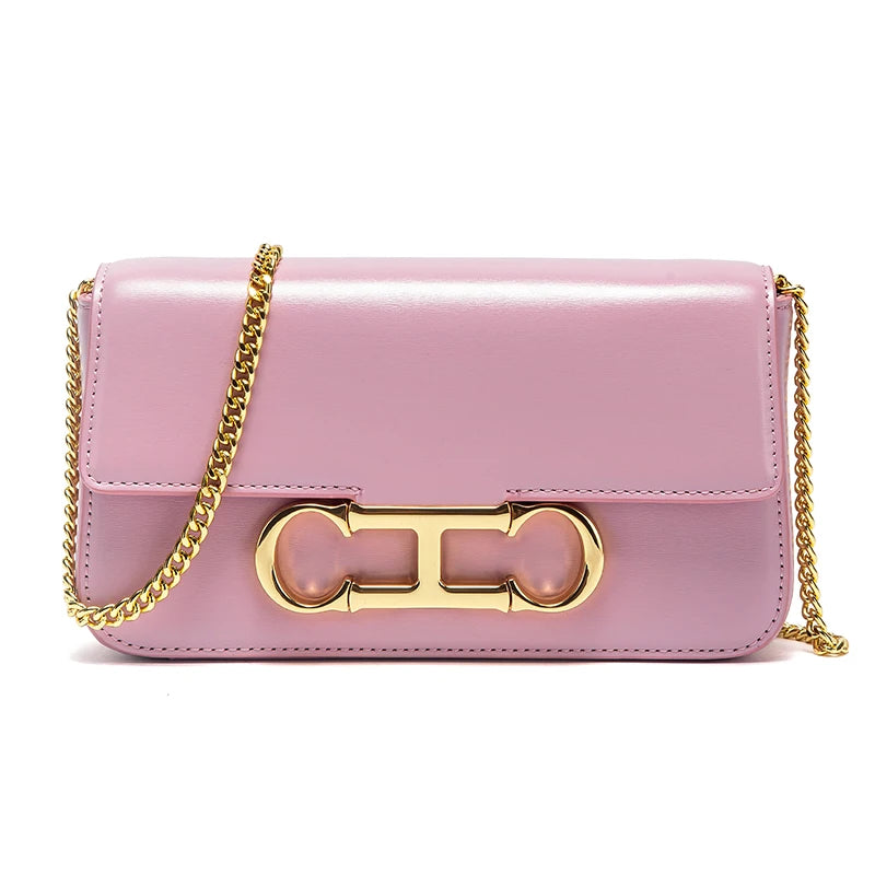 Valvet Aurelia Noir — Bolso de Cadena con Solapa Elegante