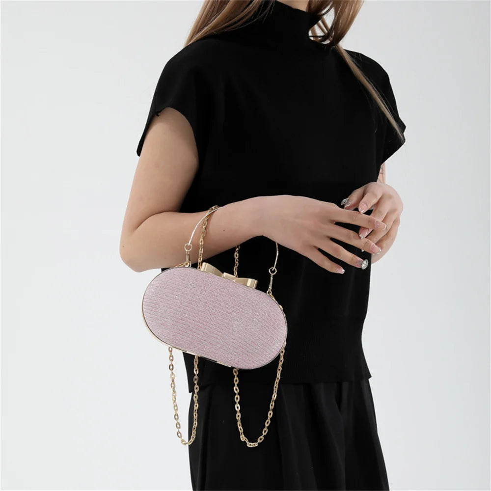 Bolso Aureline | Acabado Glitter con Asa Superior Elegante