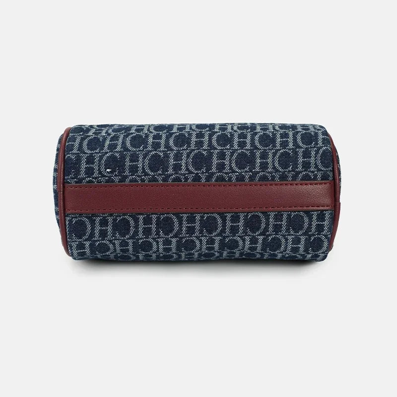 Bolso Verona Denim | Boston de Mezclilla con Detalles en Cuero y Cierre Elegante