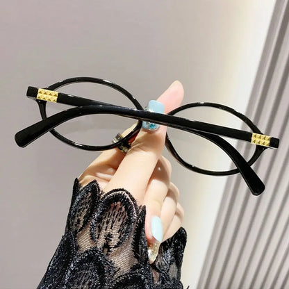 Lunaria Nova | Gafas Ovaladas Retro Y2K para Mujer | Lentes con Filtro de Luz Azul | Montura Ligera para Ordenador, Lectura y Uso Diario