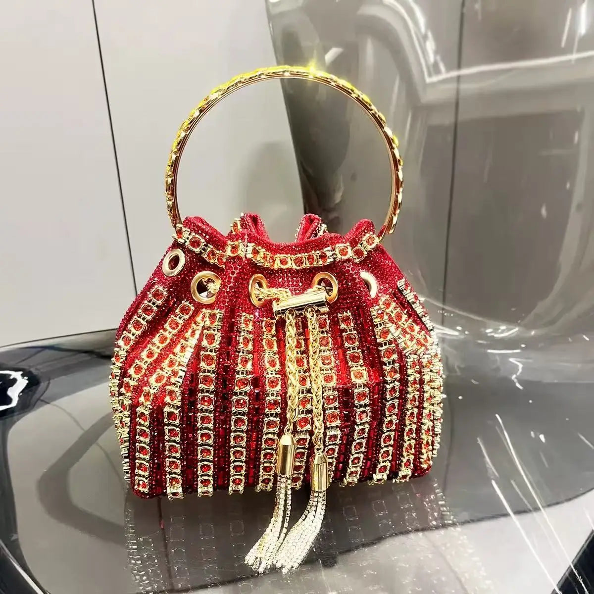 Bolso Élysia | Acabado con Cristales de Estrás y Brillo Sofisticado