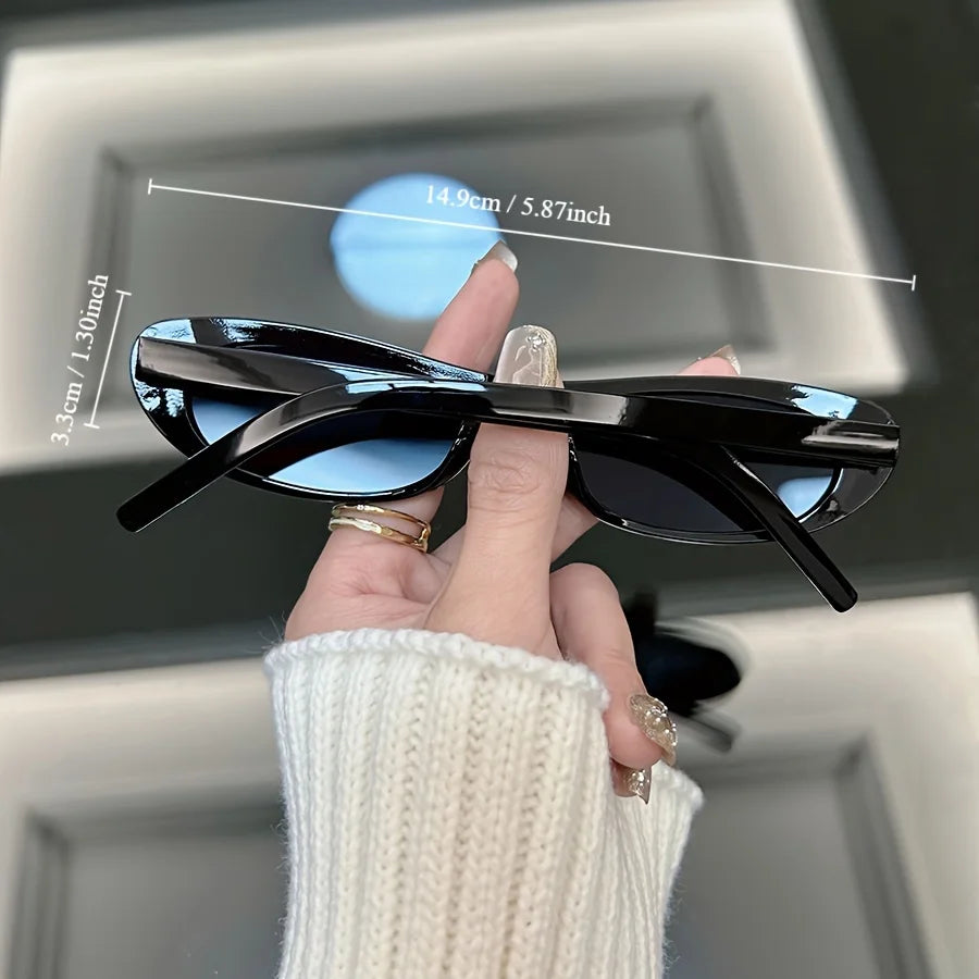 Velaris Noir | Gafas de Sol Cuadradas Pequeñas Vintage Unisex | Diseño Fashion para Hombre y Mujer | Estilo Elegante en Negro para Uso Diario