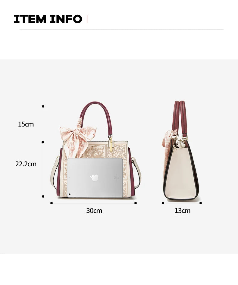 Bolso Xiélia | Cuero Genuino con Bordado Clásico Inspiración Oriental