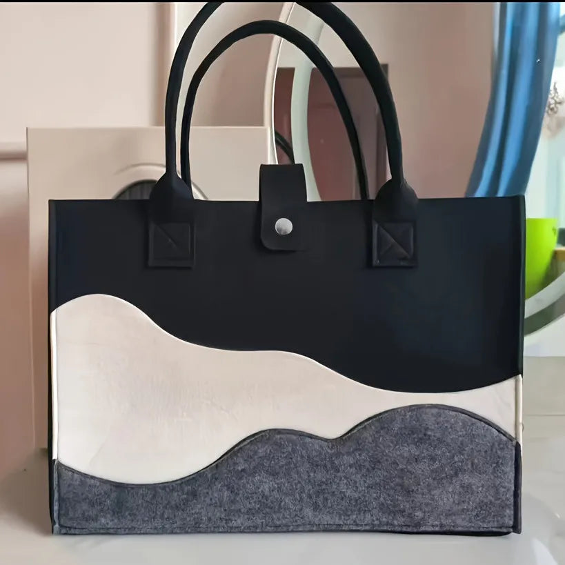 Bolso Siena Rayas | Tote de Lona a Rayas con Diseño Multifuncional y Gran Capacidad