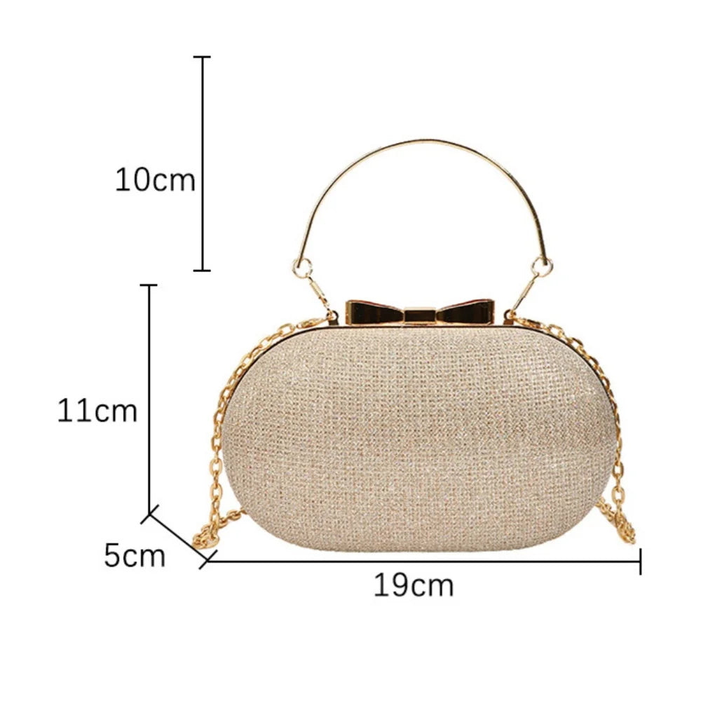 Bolso Aureline | Acabado Glitter con Asa Superior Elegante