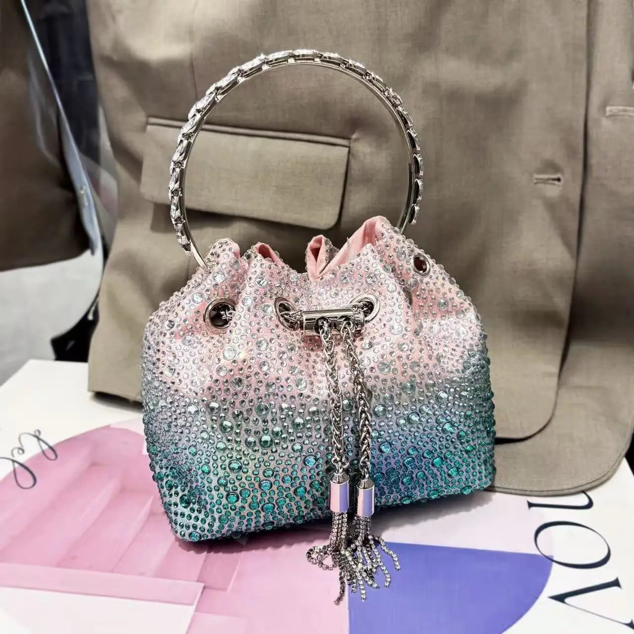 Bolso Élysia | Acabado con Cristales de Estrás y Brillo Sofisticado