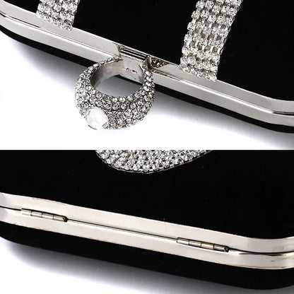 Bolso Esmeralda | Clutch de fiesta con detalles brillantes y cadena elegante para ocasiones .especiales