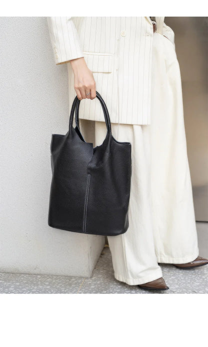 Bolso Miranda | Cuero vacuno suave con gran capacidad y diseño tipo bucket para el uso diario.