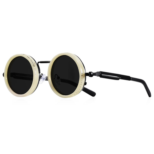 Gafas de Sol NOXARA™ Redondas Polarizadas para Mujer y Hombre | Lentes Fotocromáticas Ajustables ND9 | Diseño Retro Punk | Protección UV400