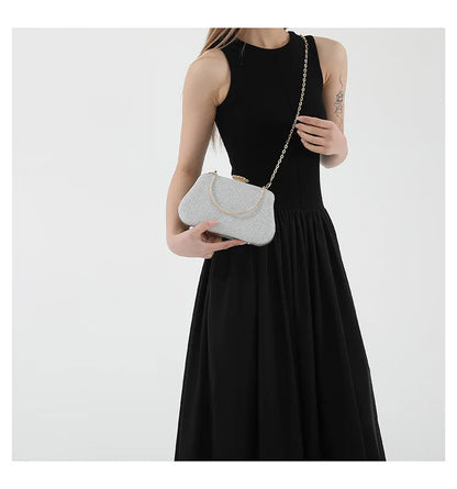 Bolso Seraphine | Acabado Glitter de Lujo con Cadena Elegante