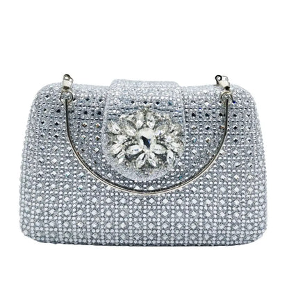 Bolso Diamante Royale | Clutch de Cristales Brillantes con Acabado Metálico de Lujo