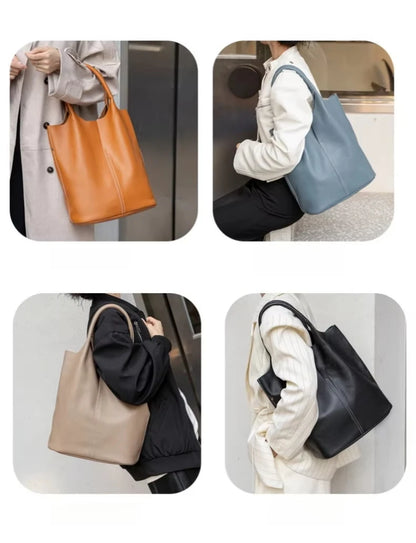 Bolso Miranda | Cuero vacuno suave con gran capacidad y diseño tipo bucket para el uso diario.