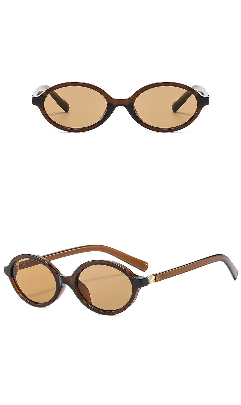 Valenne Noir | Gafas de Sol Ovaladas Pequeñas Vintage Unisex | Protección UV400 para Hombre y Mujer | Diseño Fashion de Lujo con Estilo 2025
