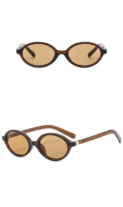 Valenne Noir | Gafas de Sol Ovaladas Pequeñas Vintage Unisex | Protección UV400 para Hombre y Mujer | Diseño Fashion de Lujo con Estilo 2025