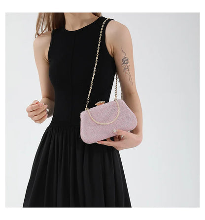 Bolso Seraphine | Acabado Glitter de Lujo con Cadena Elegante