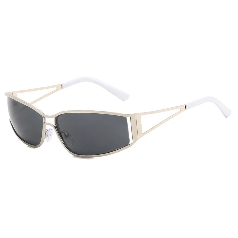 Gafas de Sol NEXORA™ Oversize para Mujer y Hombre | Diseño Y2K Steampunk | Lentes Degradadas con Efecto Espejo | Protección UV400