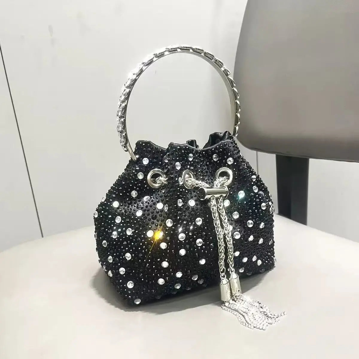 Bolso Élysia | Acabado con Cristales de Estrás y Brillo Sofisticado