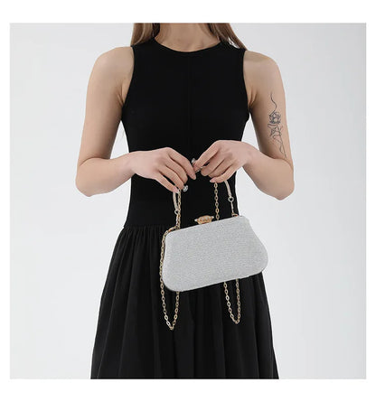 Bolso Seraphine | Acabado Glitter de Lujo con Cadena Elegante