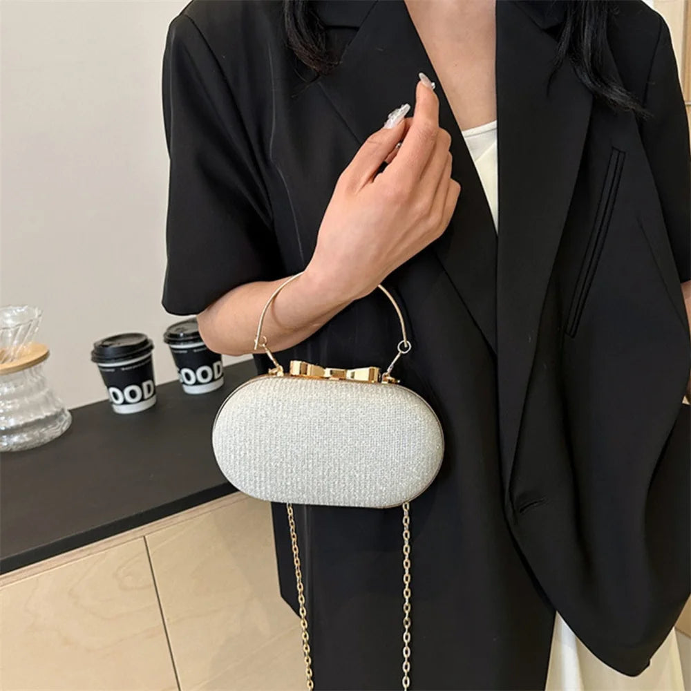 Bolso Aureline | Acabado Glitter con Asa Superior Elegante