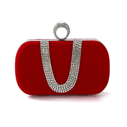 Bolso Esmeralda | Clutch de fiesta con detalles brillantes y cadena elegante para ocasiones .especiales