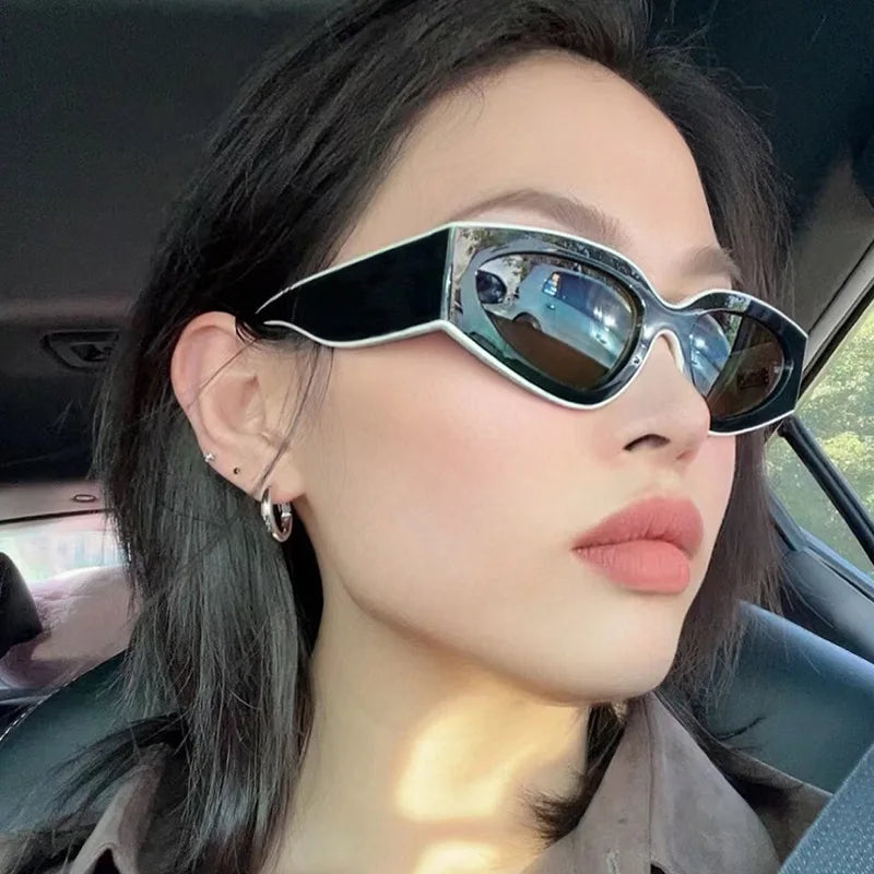 Ravelle Éclipse | Gafas de Sol Cat Eye Vintage Unisex | Diseño Ovalado para Hombre y Mujer | Estilo Retro Elegante para Uso Diario
