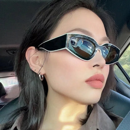 Ravelle Éclipse | Gafas de Sol Cat Eye Vintage Unisex | Diseño Ovalado para Hombre y Mujer | Estilo Retro Elegante para Uso Diario