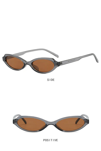 Gafas de Sol Ovaladas Cat Eye para Mujer y Hombre | Protección UV400 | Diseño Vintage Punk | Lentes Verdes