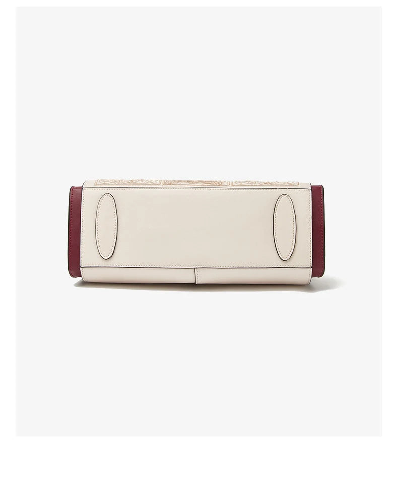Bolso Xiélia | Cuero Genuino con Bordado Clásico Inspiración Oriental
