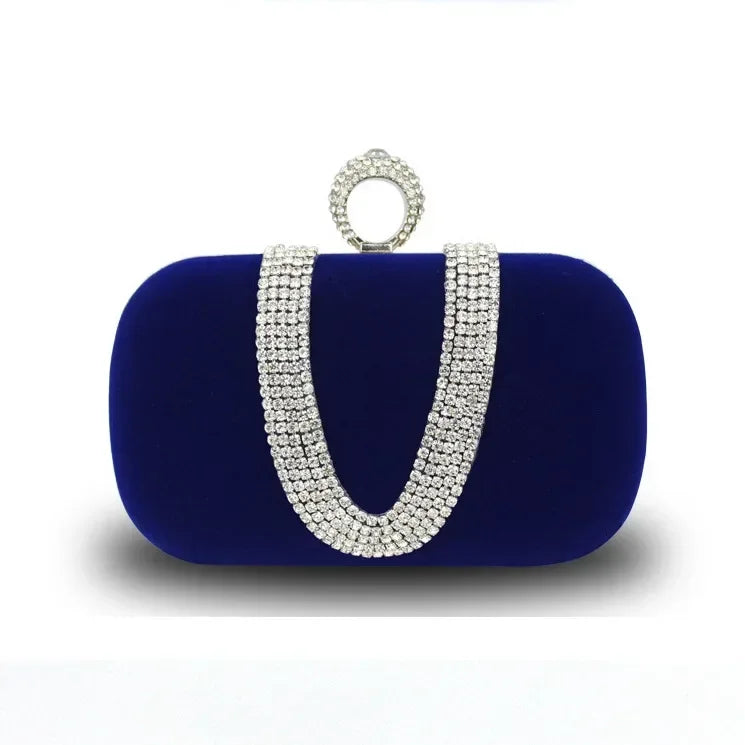 Bolso Esmeralda | Clutch de fiesta con detalles brillantes y cadena elegante para ocasiones .especiales