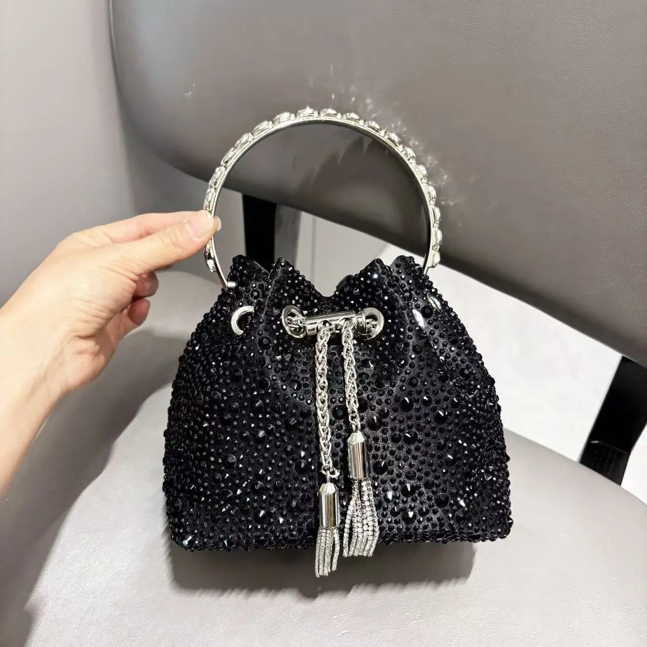 Bolso Élysia | Acabado con Cristales de Estrás y Brillo Sofisticado