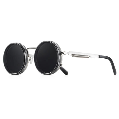 Gafas de Sol NOXARA™ Redondas Polarizadas para Mujer y Hombre | Lentes Fotocromáticas Ajustables ND9 | Diseño Retro Punk | Protección UV400