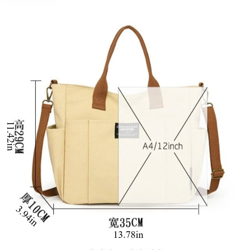 Bolso Nórdica Canvas | Tote de Lona de Gran Capacidad con Diseño Minimalista