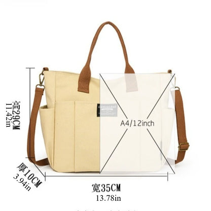 Bolso Nórdica Canvas | Tote de Lona de Gran Capacidad con Diseño Minimalista