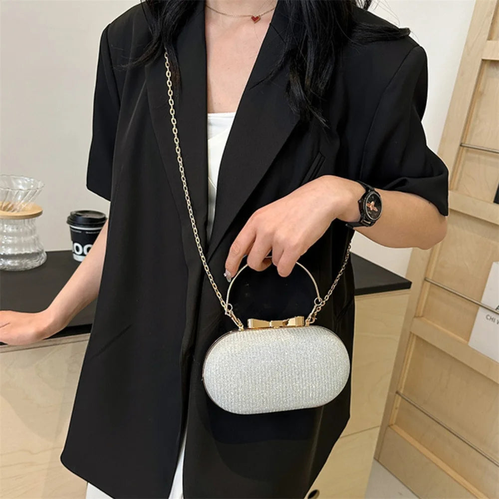 Bolso Aureline | Acabado Glitter con Asa Superior Elegante