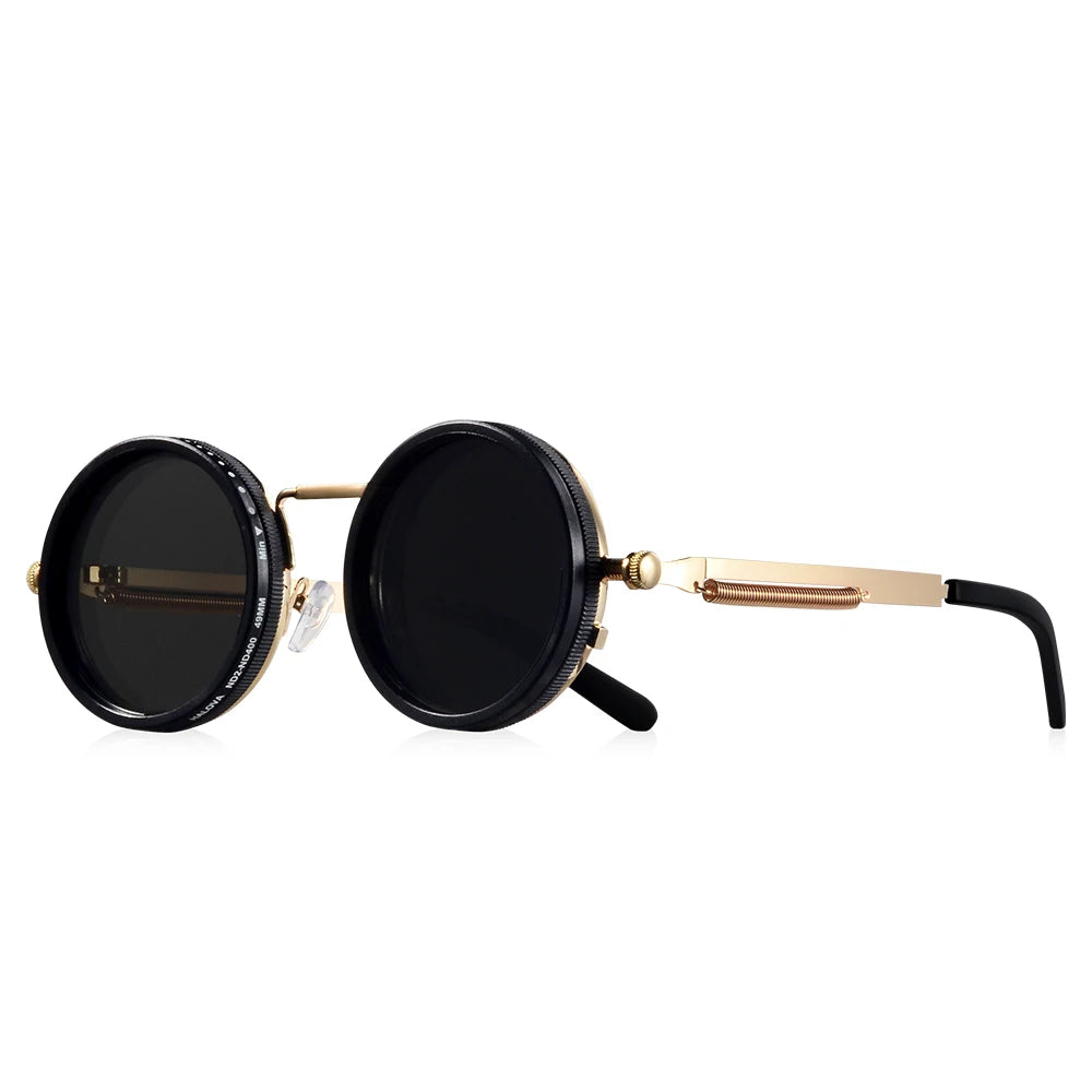 Gafas de Sol NOXARA™ Redondas Polarizadas para Mujer y Hombre | Lentes Fotocromáticas Ajustables ND9 | Diseño Retro Punk | Protección UV400