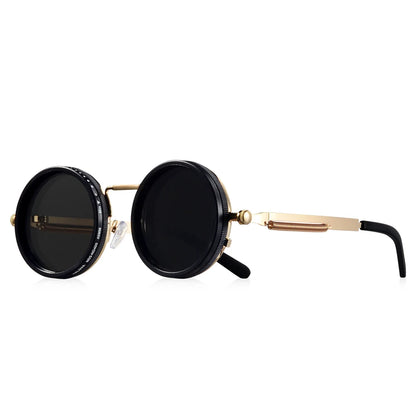 Gafas de Sol NOXARA™ Redondas Polarizadas para Mujer y Hombre | Lentes Fotocromáticas Ajustables ND9 | Diseño Retro Punk | Protección UV400