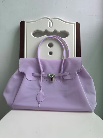 Bolso Crystalia | PVC Transparente en Color Caramelo con Diseño Veraniego