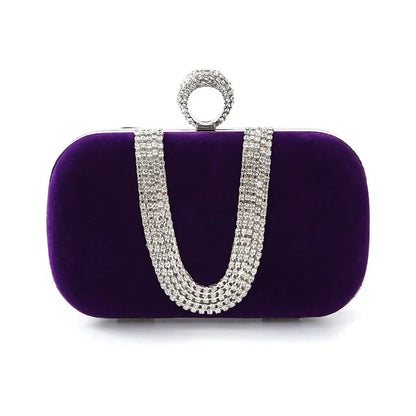 Bolso Esmeralda | Clutch de fiesta con detalles brillantes y cadena elegante para ocasiones .especiales