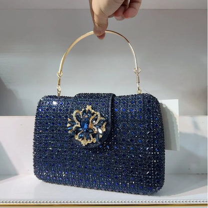 Bolso Diamante Royale | Clutch de Cristales Brillantes con Acabado Metálico de Lujo