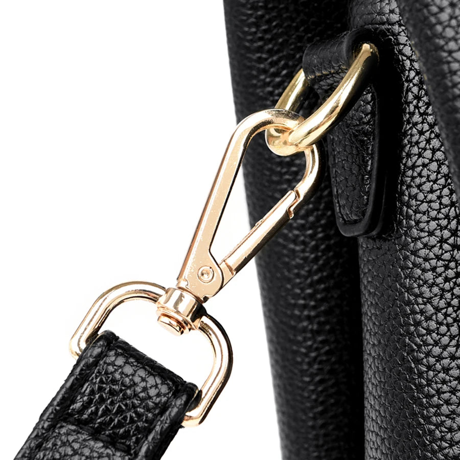 Bolso Marivelle | Cuero Sintético Textura Lichi con Cierre de Cremallera